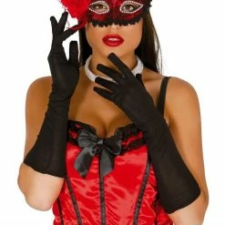 Fiestas Guirca Ladies Long Black Gloves