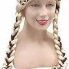 Bristol Ladies Medieval Blonde And Brown Plaited Wig