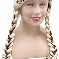 Bristol Ladies Medieval Blonde And Brown Plaited Wig