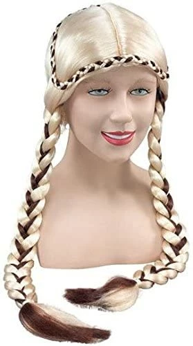 Bristol Ladies Medieval Blonde And Brown Plaited Wig 3 Bristol Ladies Medieval Blonde And Brown Plaited Wig