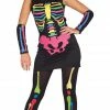 Fiestas Guirca Halloween Neon Skeleton Costume Ladies 1 Fiestas Guirca Halloween Neon Skeleton Costume Ladies