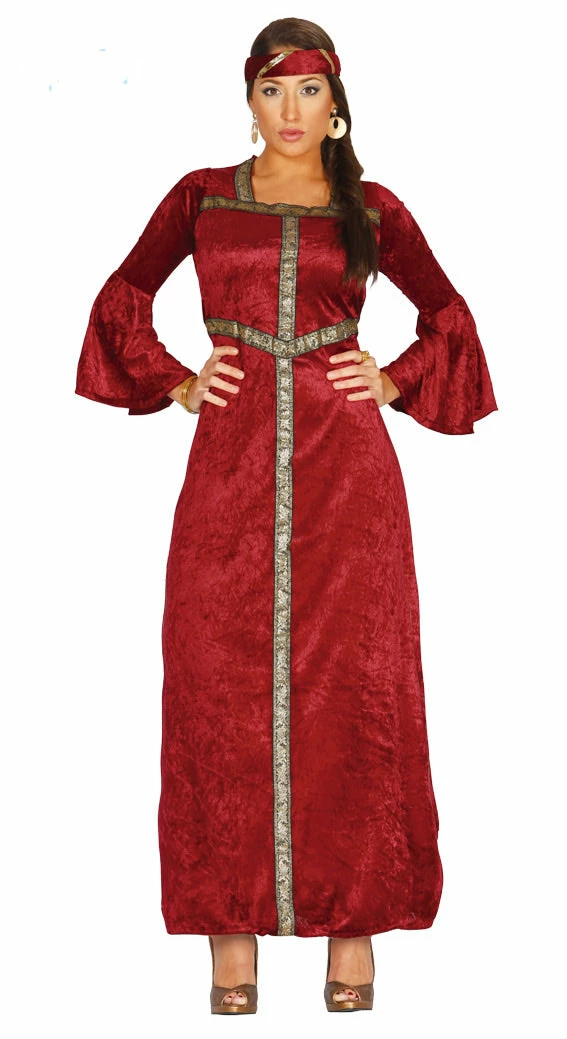 Fiestas Guirca Medieval, Renaissance & Tudor Costumes Renaissance Maiden Dress Costume Red 3 Fiestas Guirca Medieval, Renaissance & Tudor Costumes Renaissance Maiden Dress Costume Red