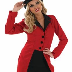Funshack Clown & Circus Ladies Ringmaster Jacket Red
