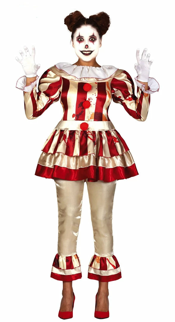 Fiestas Guirca Crazy Striped Clown Costume 3 Fiestas Guirca Crazy Striped Clown Costume