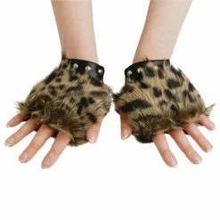Bristol Animal Leopard Cat Fingerless Gloves