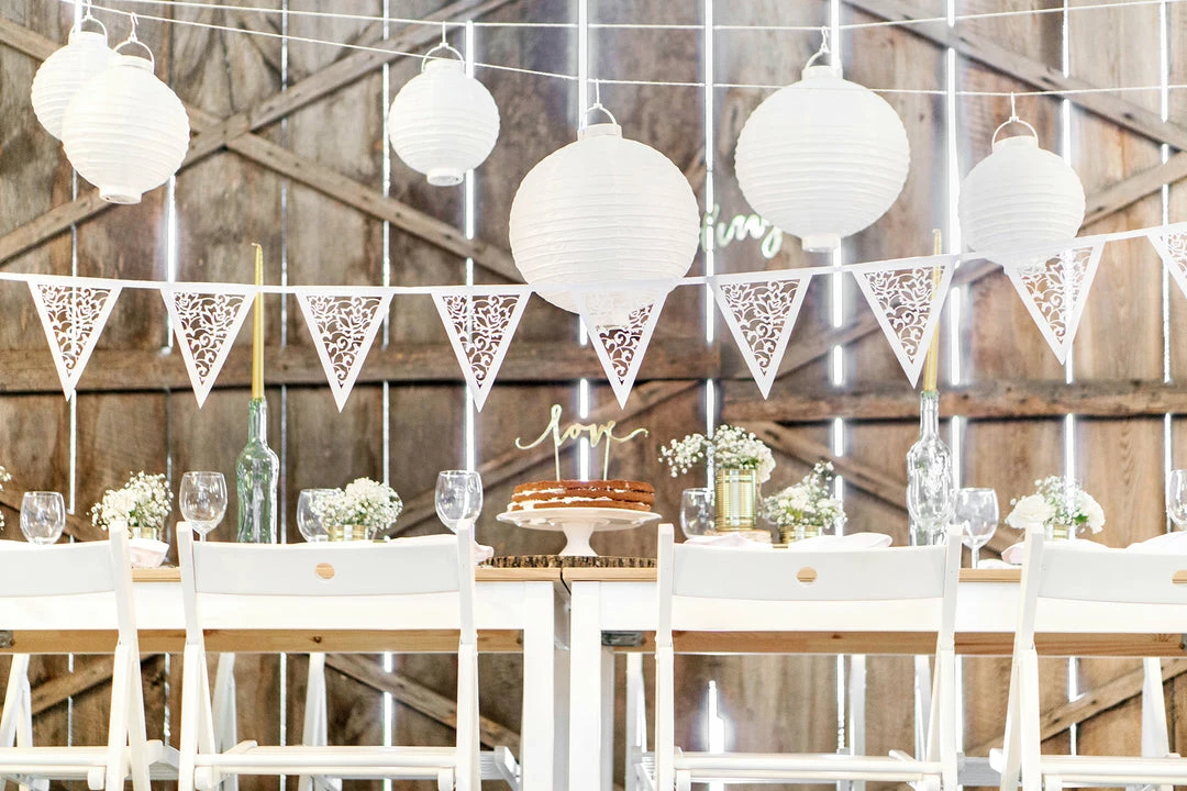 Partydecor Light-up Paper Lantern White 30cm Party Supplies 4 Partydecor Light-up Paper Lantern White 30cm Party Supplies