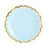 Partydecor Light Blue And Gold Trim Paper Plates Tableware 2 Partydecor Light Blue And Gold Trim Paper Plates Tableware