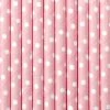 Partydecor Light Pink Polka Dot Paper Straws 2 Partydecor Light Pink Polka Dot Paper Straws