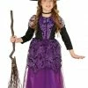 Fiestas Guirca Lilac Witch Costume Girls Halloween 1 Fiestas Guirca Lilac Witch Costume Girls Halloween