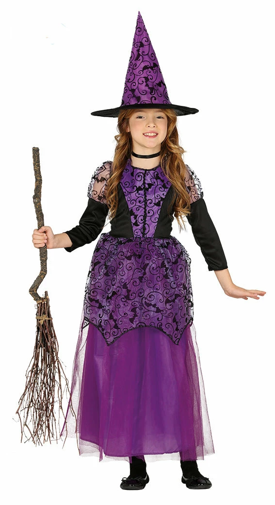 Fiestas Guirca Lilac Witch Costume Girls Halloween 3 Fiestas Guirca Lilac Witch Costume Girls Halloween