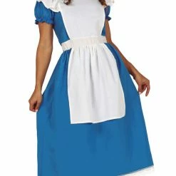 Fiestas Guirca Fairytale Costumes Little Blue Girl Alice Costume Adult