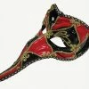 Bristol Loki Red And Black Long Nose Venetian Masquerade Mask Costume Accessories 2 Bristol Loki Red And Black Long Nose Venetian Masquerade Mask Costume Accessories