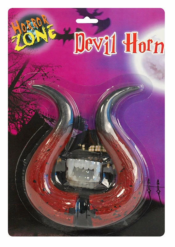 Bristol Halloween Long Devil Horns & Teeth 3 Bristol Halloween Long Devil Horns & Teeth