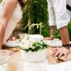 Partydecor Love Cake Topper Gold