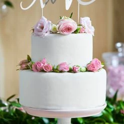 Partydecor Love Cake Topper Silver Valentines