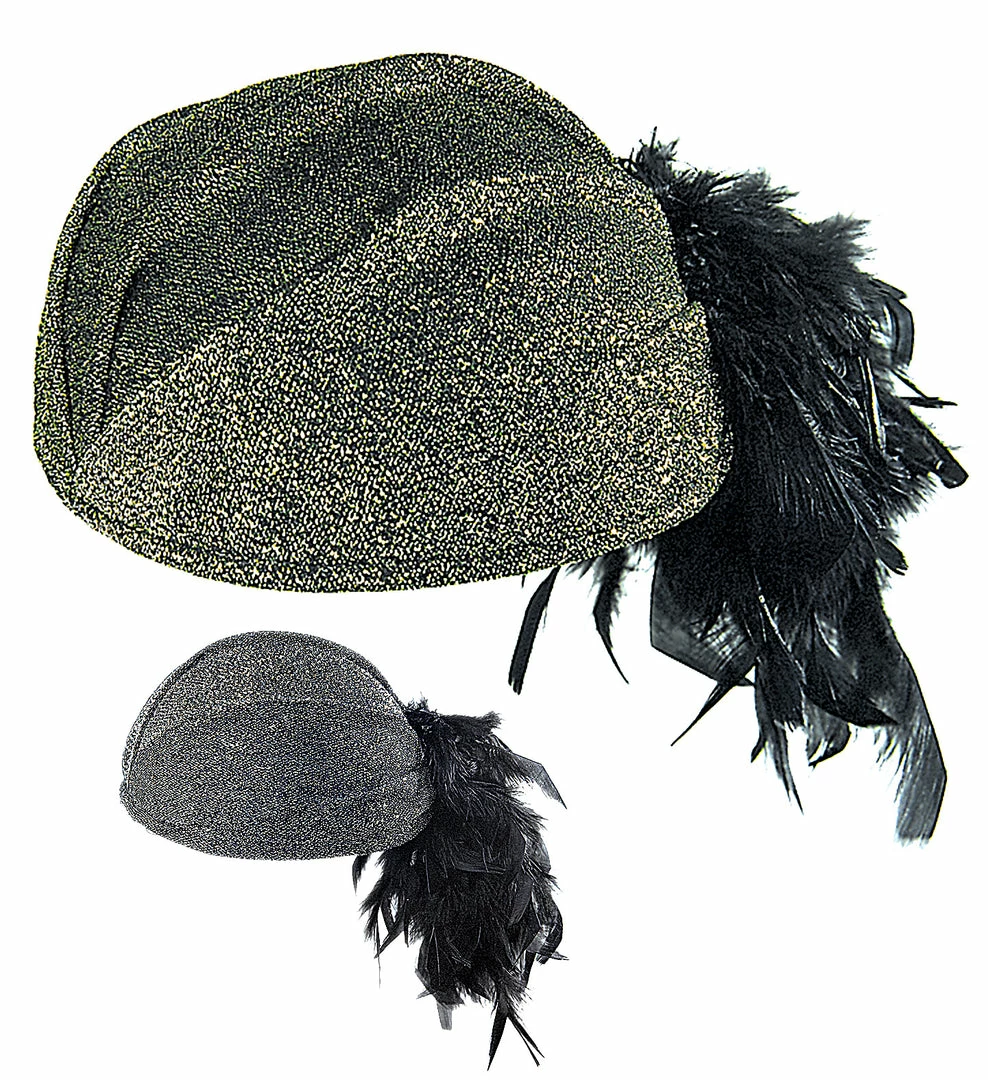 Widmann 1920's Lurex Trimmed Lilly Hat With Feathers 4 Widmann 1920's Lurex Trimmed Lilly Hat With Feathers
