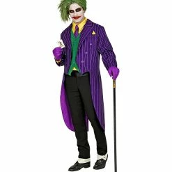 Widmann Mad Joker Arkham Tailcoat Costume Men's 9 Widmann Mad Joker Arkham Tailcoat Costume Men's