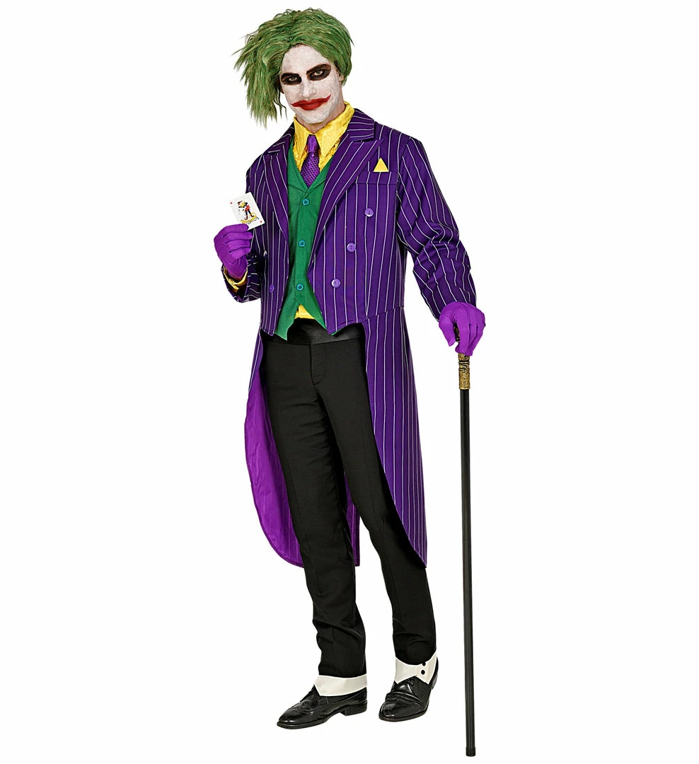 Widmann Mad Joker Arkham Tailcoat Costume Men's 6 Widmann Mad Joker Arkham Tailcoat Costume Men's
