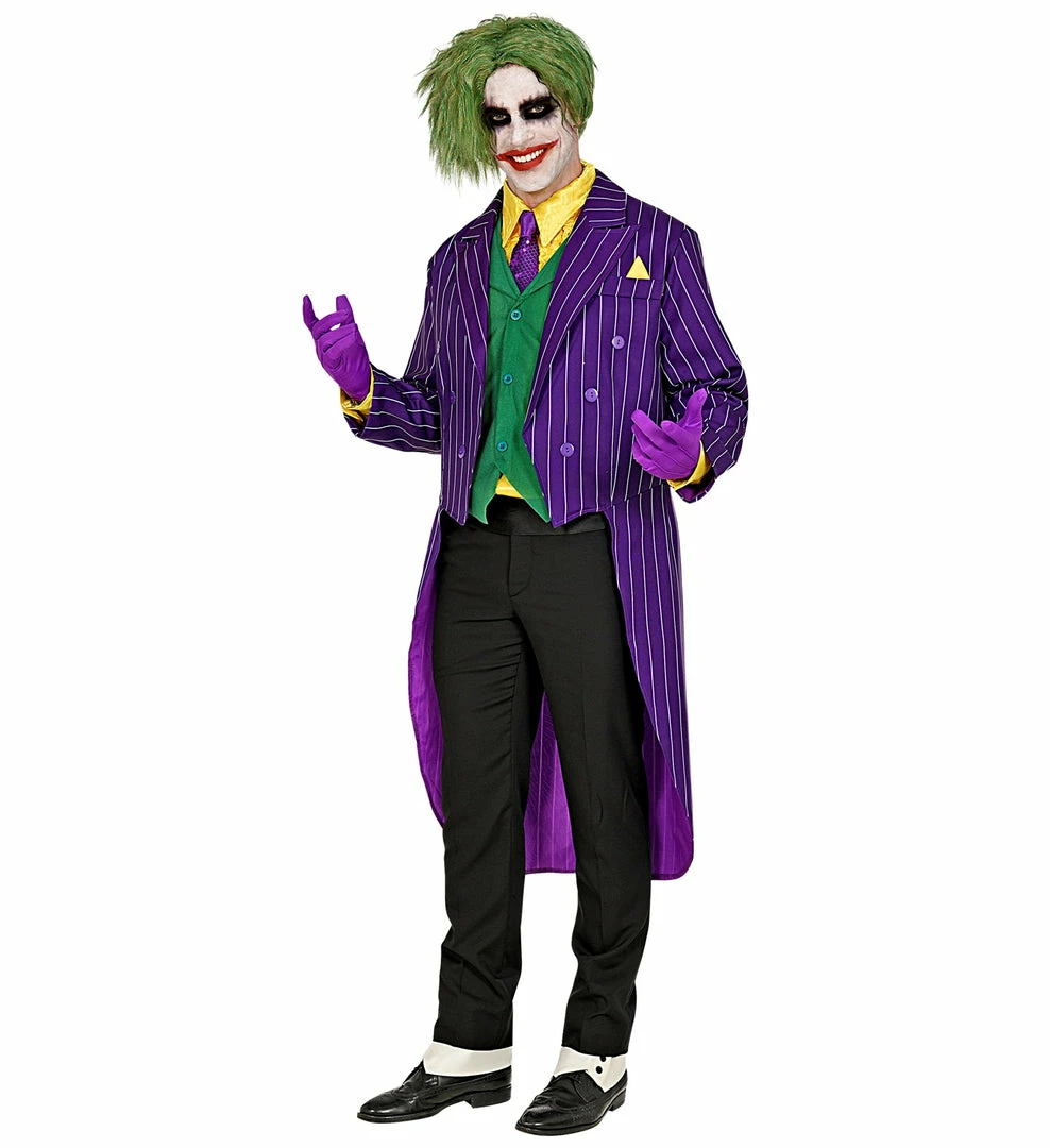 Widmann Mad Joker Arkham Tailcoat Costume Men's 3 Widmann Mad Joker Arkham Tailcoat Costume Men's