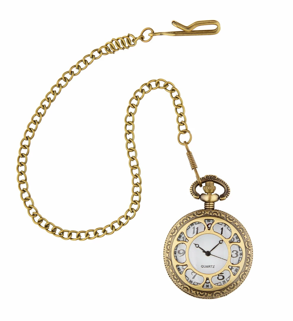 Widmann Mechanical Pocket Watch With Chain 1920's 3 Widmann Mechanical Pocket Watch With Chain 1920's