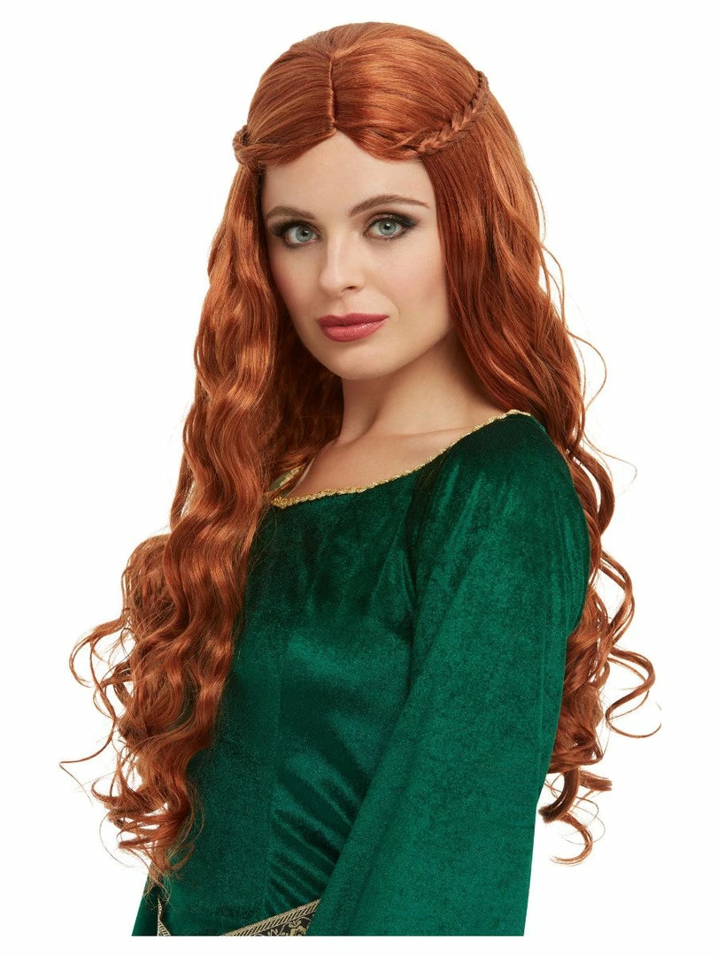 Smiffy's Medieval, Renaissance & Tudor Costumes Medieval Princess Auburn Wig 3 Smiffy's Medieval, Renaissance & Tudor Costumes Medieval Princess Auburn Wig