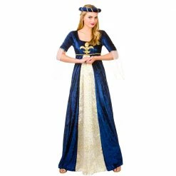 My Fancy Dress Medieval, Renaissance & Tudor Costumes Medieval Maiden Costume Blue