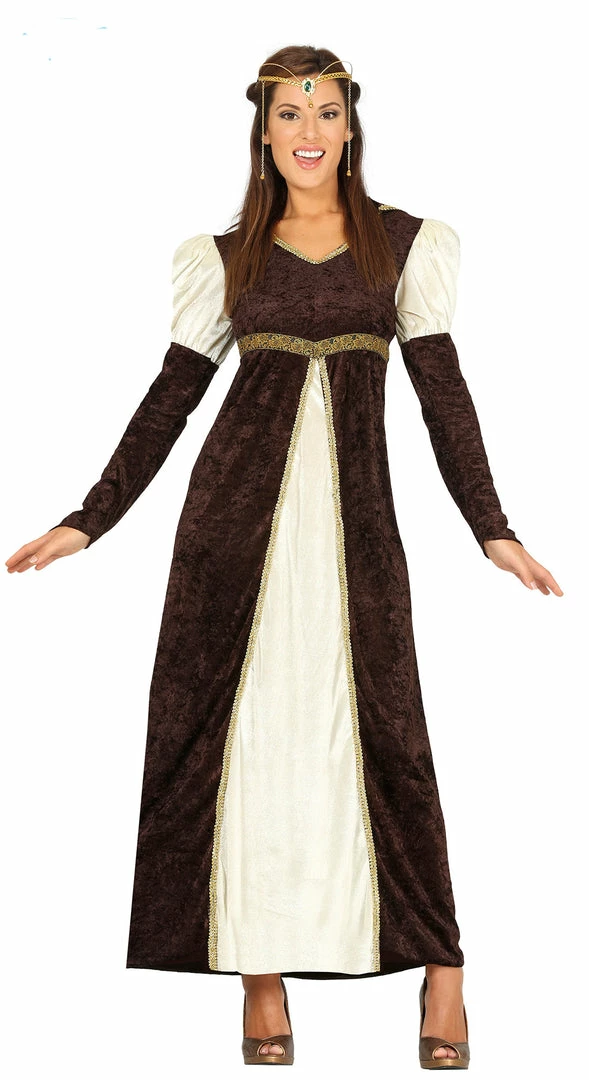 Fiestas Guirca Medieval Princess Costume Brown Medieval, Renaissance & Tudor Costumes 3 Fiestas Guirca Medieval Princess Costume Brown Medieval, Renaissance & Tudor Costumes