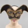 Bristol Black Gold Highwayman Masquerade Mask Masks 1 Bristol Black Gold Highwayman Masquerade Mask Masks