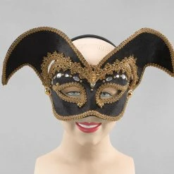 Bristol Black Gold Highwayman Masquerade Mask Masks