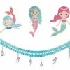 Fiestas Guirca Mermaid Garland 6 Piece Party Decoration Party Supplies