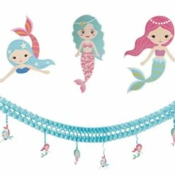 Fiestas Guirca Mermaid Garland 6 Piece Party Decoration Party Supplies