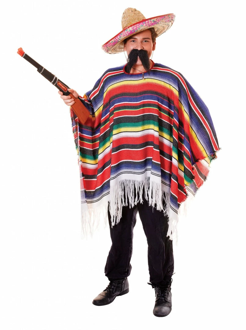 Bristol Mexican Poncho Multi Coloured Western Costumes 3 Bristol Mexican Poncho Multi Coloured Western Costumes