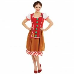 Funshack Miss Gingerbread Costume Christmas Costumes