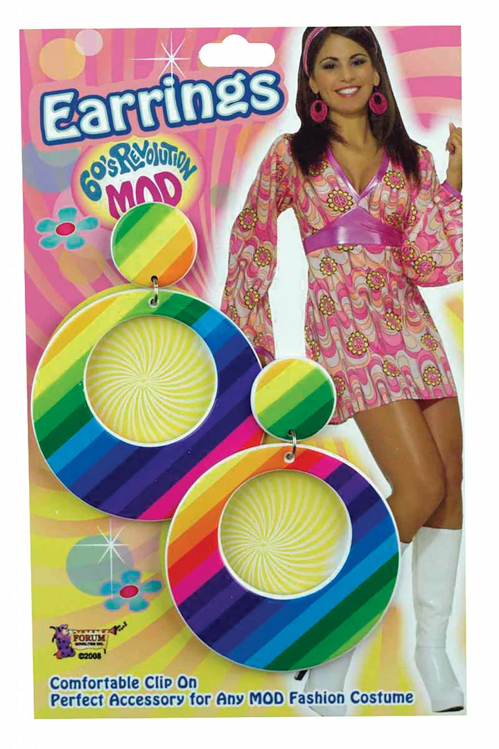 Bristol 1960's Mod Rainbow Earrings 3 Bristol 1960's Mod Rainbow Earrings