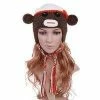 My Fancy Dress Brown Indian Wool Beanie Hat 2 My Fancy Dress Brown Indian Wool Beanie Hat