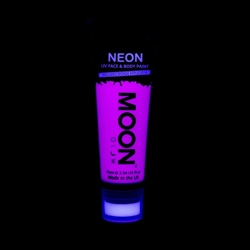 Moonglow Costume Accessories Moon Glow 75ml Neon UV Face & Body Paint Purple 4 Moonglow Costume Accessories Moon Glow 75ml Neon UV Face & Body Paint Purple