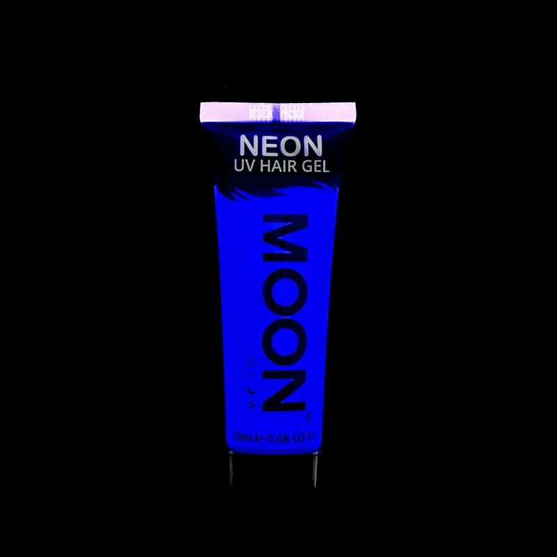Moonglow Moon Glow 20ml Neon UV Hair Gel Blue Costume Accessories 3 Moonglow Moon Glow 20ml Neon UV Hair Gel Blue Costume Accessories