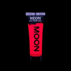 Moonglow Moon Glow 20ml Neon UV Hair Gel Red Costume Accessories