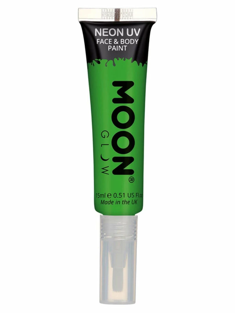 Moonglow Moon Glow Intense Neon UV Face Paint Green 15ml Costume Accessories 3 Moonglow Moon Glow Intense Neon UV Face Paint Green 15ml Costume Accessories