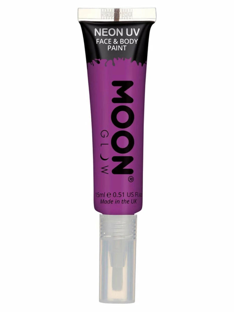 Moonglow Moon Glow Intense Neon UV Face Paint Purple 15ml Costume Accessories 3 Moonglow Moon Glow Intense Neon UV Face Paint Purple 15ml Costume Accessories