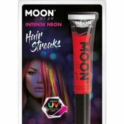 Moonglow Moon Glow Intense Neon UV Hair Streaks Red Costume Accessories