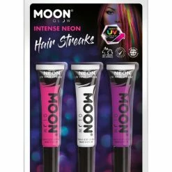 Moonglow Costume Accessories Moon Glow Intense UV Hair Streaks Pink White Purple