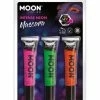 Moonglow Moon Glow Neon UV Mascara Pink Green Orange Costume Accessories 2 Moonglow Moon Glow Neon UV Mascara Pink Green Orange Costume Accessories