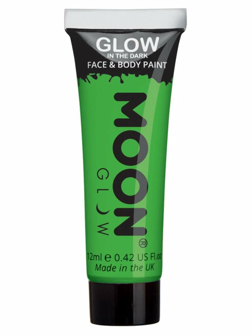 Moonglow Facepaints & FX Moon Glow In The Dark Paint Green 12ml 3 Moonglow Facepaints & FX Moon Glow In The Dark Paint Green 12ml
