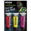 Moonglow Moon Glow In The Dark Paint Red Yellow Pink Pack 1 Moonglow Moon Glow In The Dark Paint Red Yellow Pink Pack