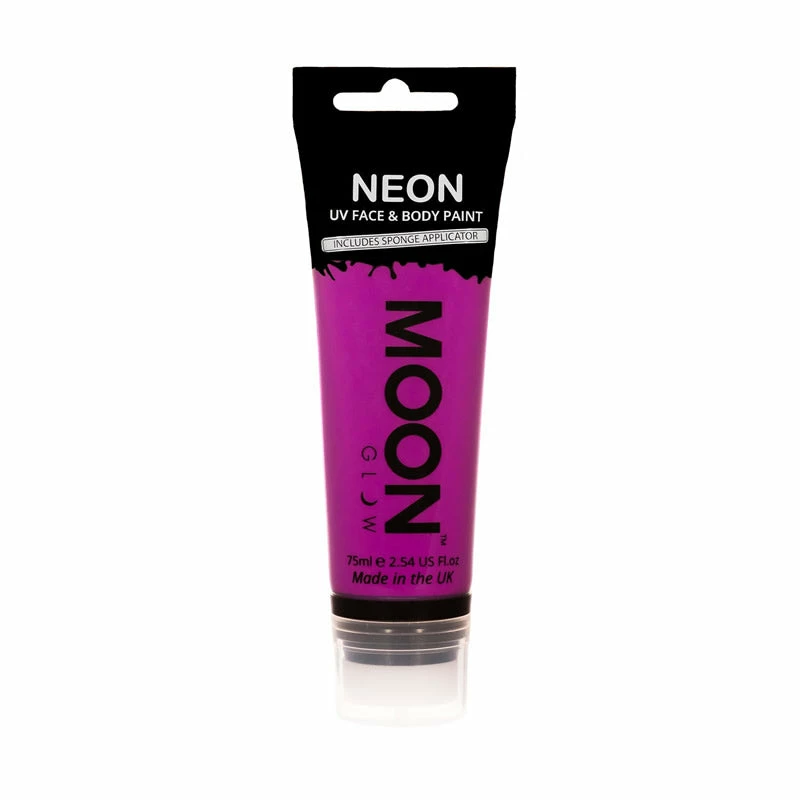 Moonglow Costume Accessories Moon Glow 75ml Neon UV Face & Body Paint Purple 3 Moonglow Costume Accessories Moon Glow 75ml Neon UV Face & Body Paint Purple