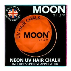Moonglow Facepaints & FX Moon Glow 3.5g UV Neon Hair Chalk Intense Orange
