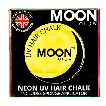 My Fancy Dress Moon Glow 3.5g UV Neon Hair Chalk Intense Yellow 4 My Fancy Dress Moon Glow 3.5g UV Neon Hair Chalk Intense Yellow