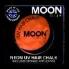 Moonglow Facepaints & FX Moon Glow 3.5g UV Neon Hair Chalk Intense Orange