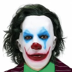 Fiestas Guirca Mr Smile Joker Mask With Hair